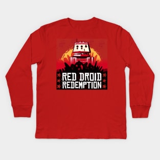 Red Droid Redemption Kids Long Sleeve T-Shirt